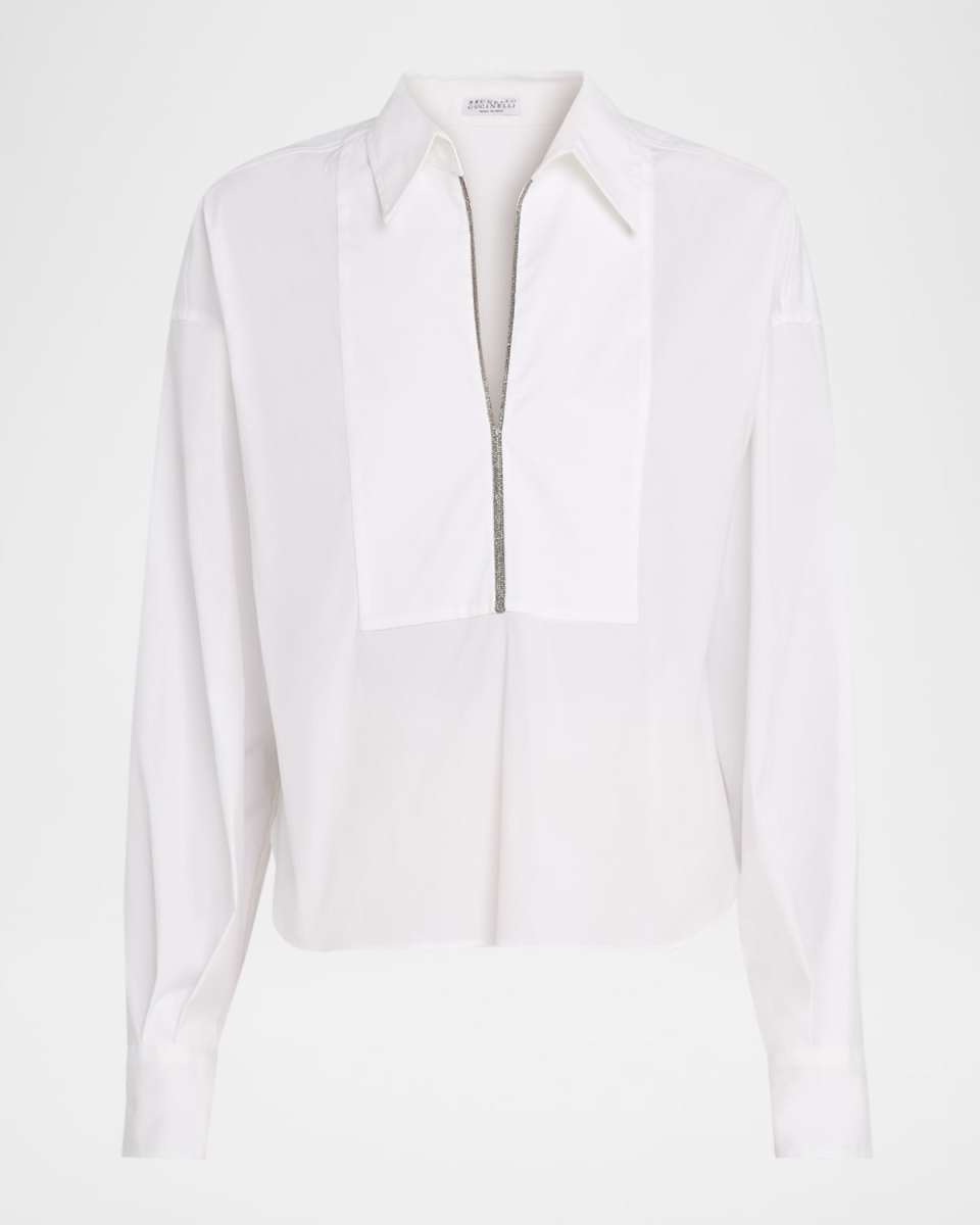 Monili Poplin Collared Shirt